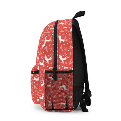 Christmas Reindeers Backpack - Puffin Lime