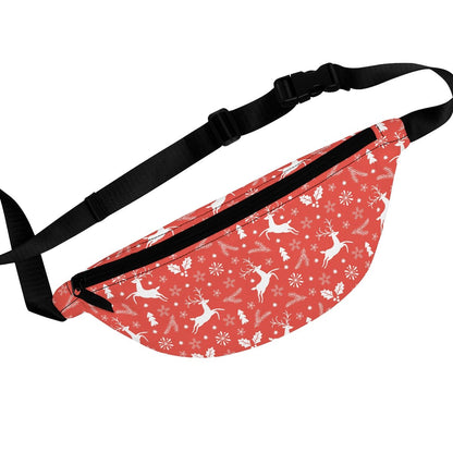 Christmas Reindeers Fanny Pack - Puffin Lime