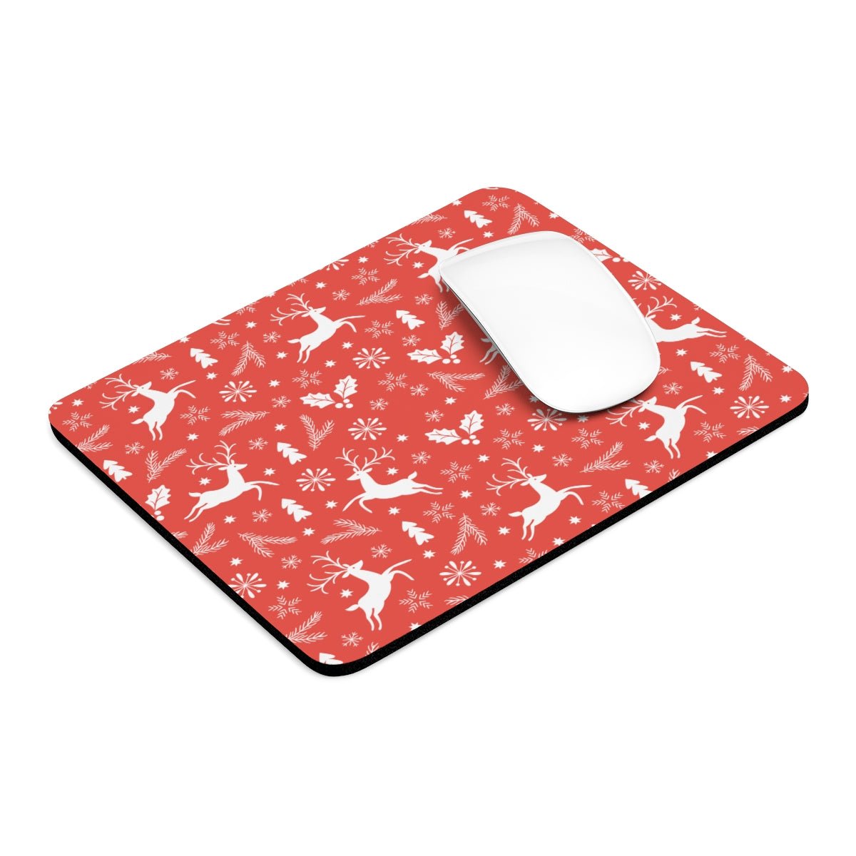 Christmas Reindeers Mouse Pad - Puffin Lime
