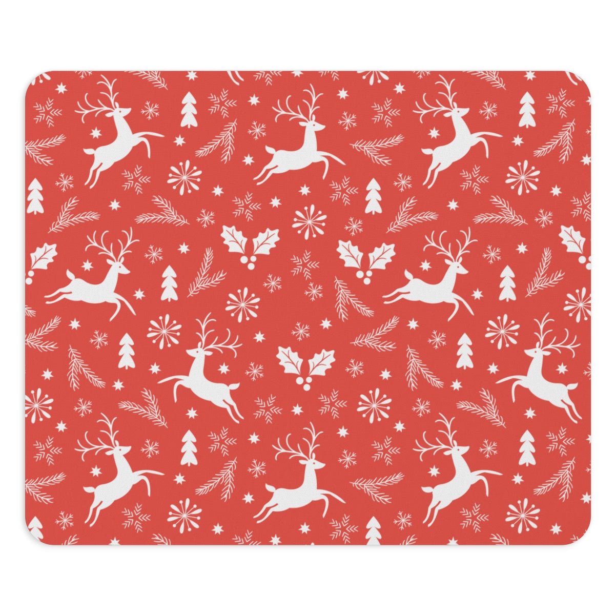 Christmas Reindeers Mouse Pad - Puffin Lime