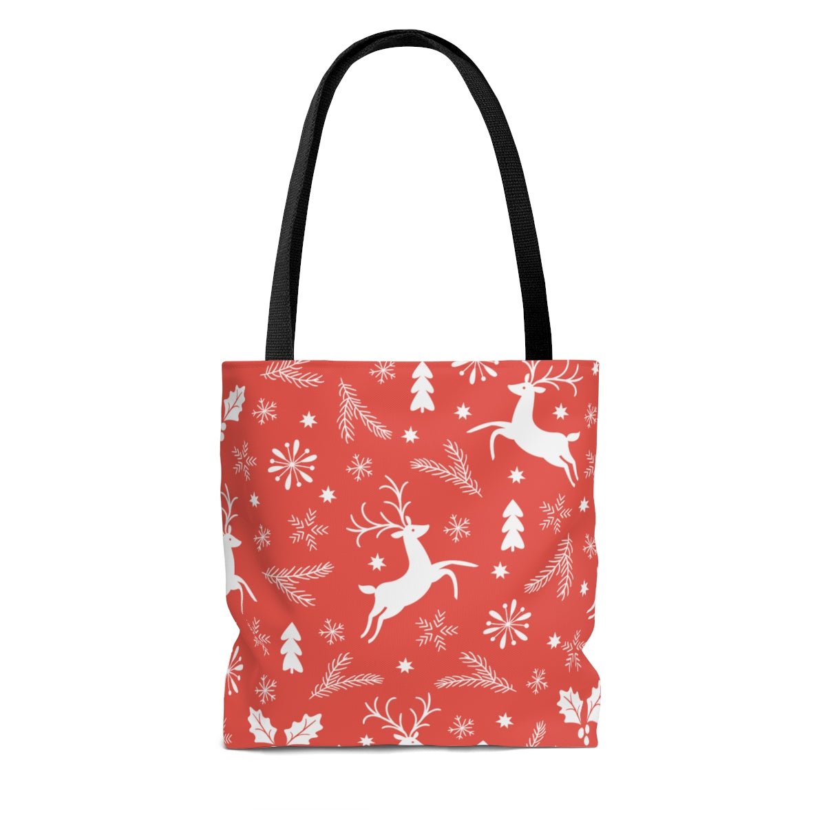 Christmas Reindeers Tote Bag - Puffin Lime