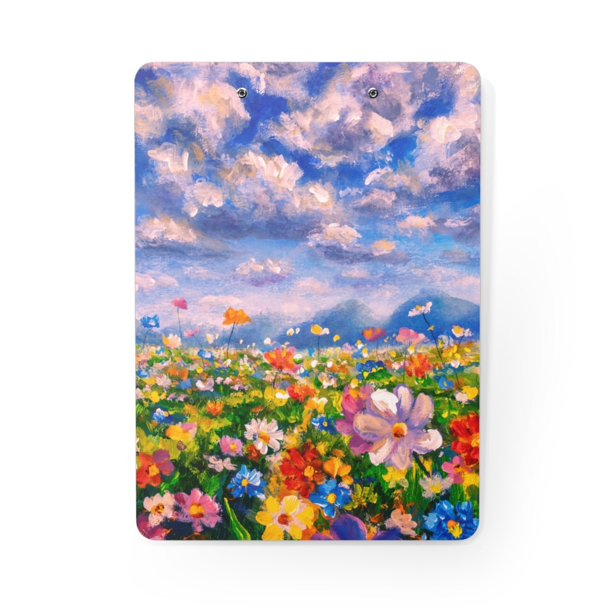 Claude Monet Flower Meadow Clipboard - Puffin Lime