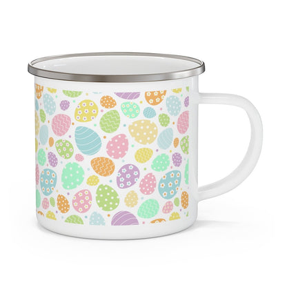 Colorful Easter Eggs Stainless Steel Camping Mug - Puffin Lime