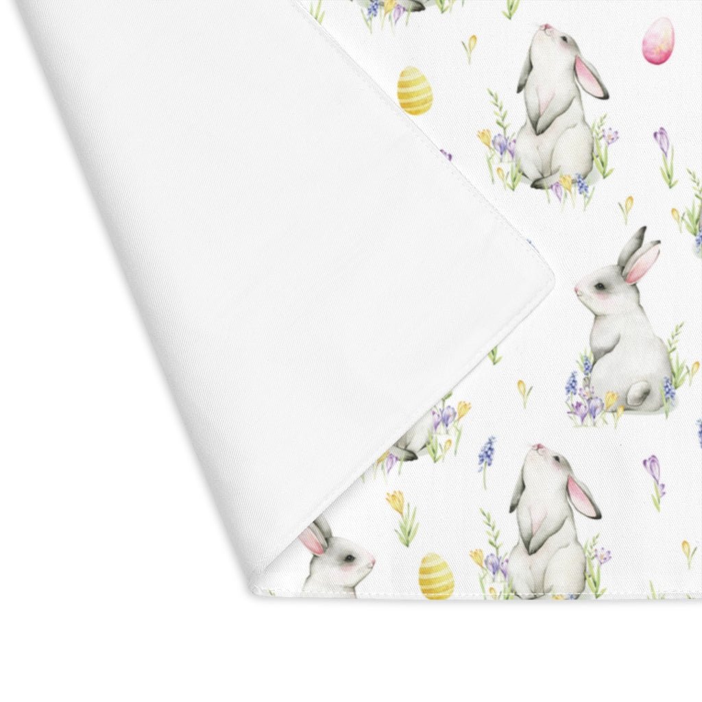 Cottontail Bunnies and Eggs Placemat - Puffin Lime