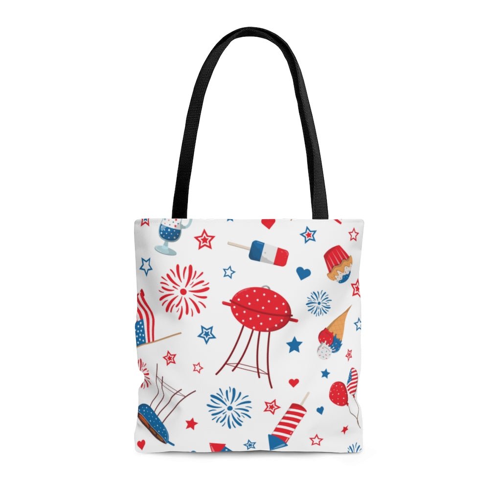 Cupcakes, Balloons and Ice Cream Cones Tote Bag - Puffin Lime