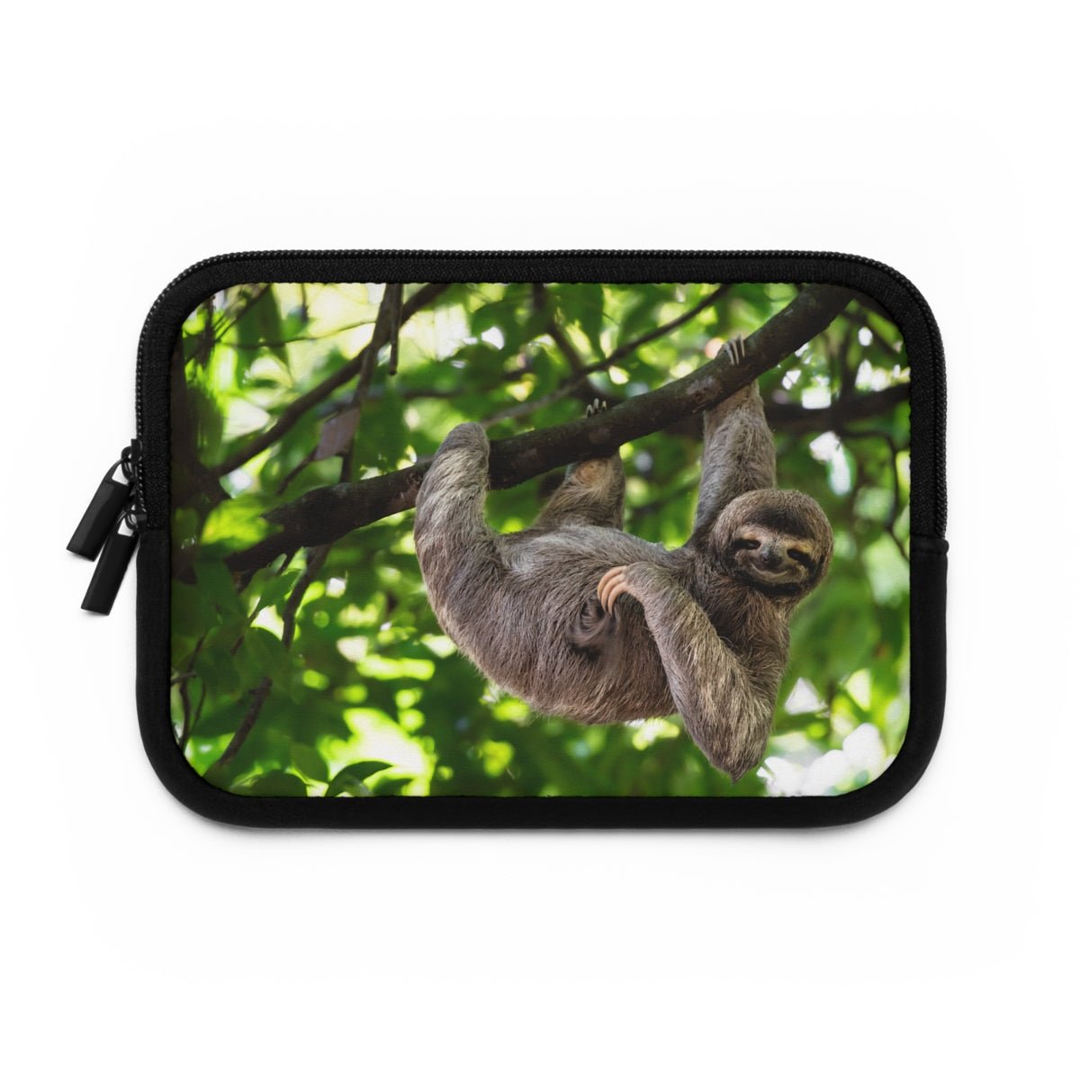 Cute Hanging Sloth Laptop Sleeve - Puffin Lime