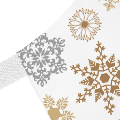 Gold and Silver Snowflakes Apron