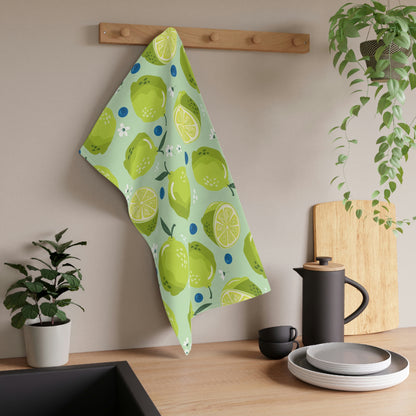 Limes and Blueberries Kitchen Towel