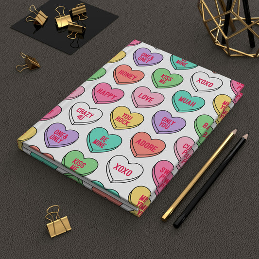 Candy Conversation Hearts Hardcover Journal Matte