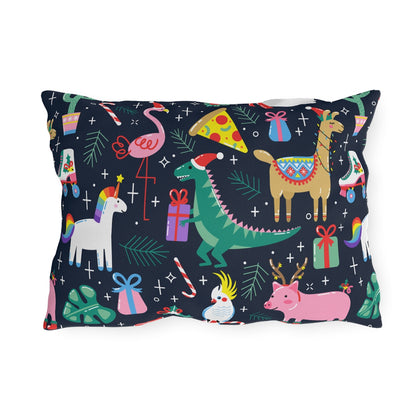 Christmas Animals Outdoor Pillow