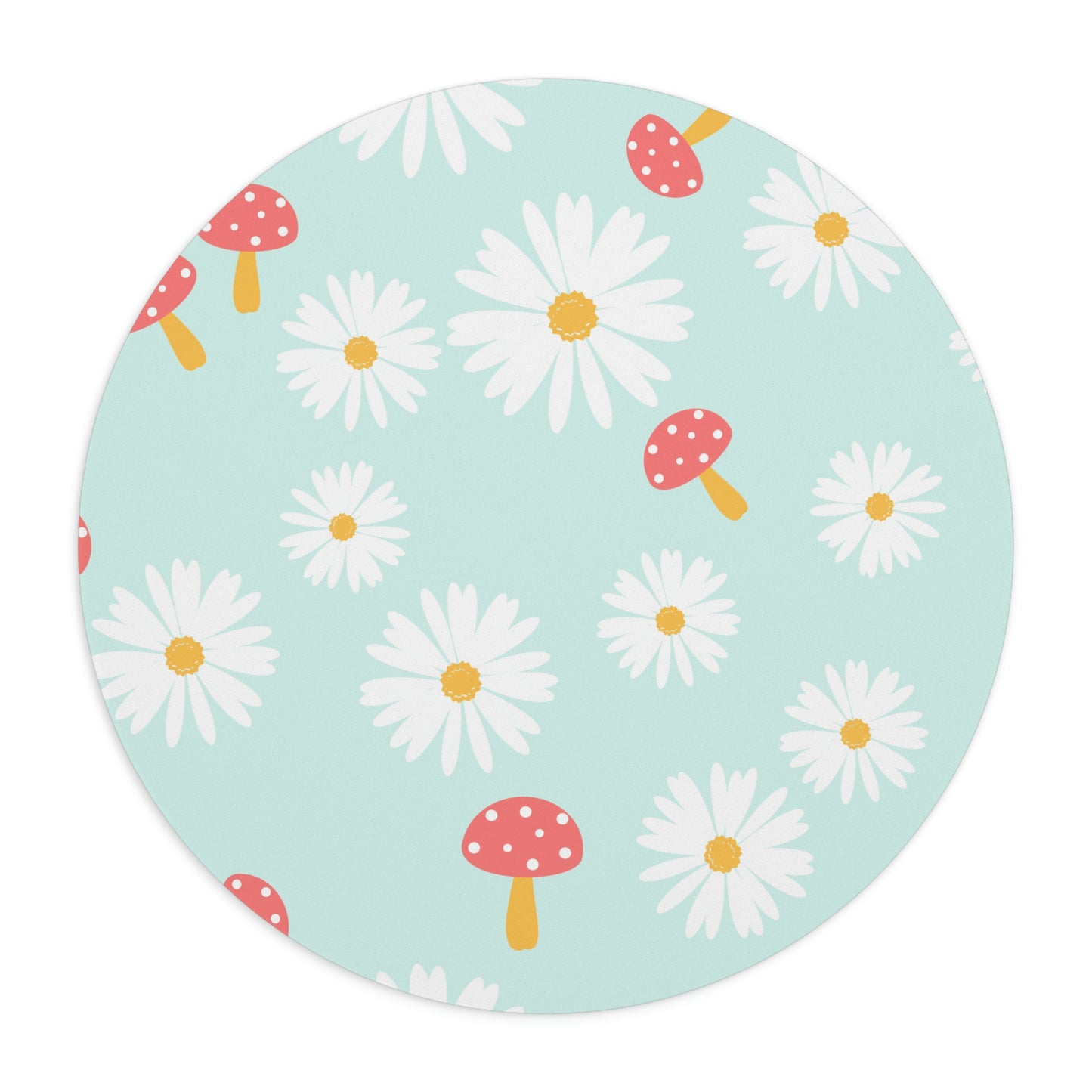 Daisies and Mushrooms Mouse Pad