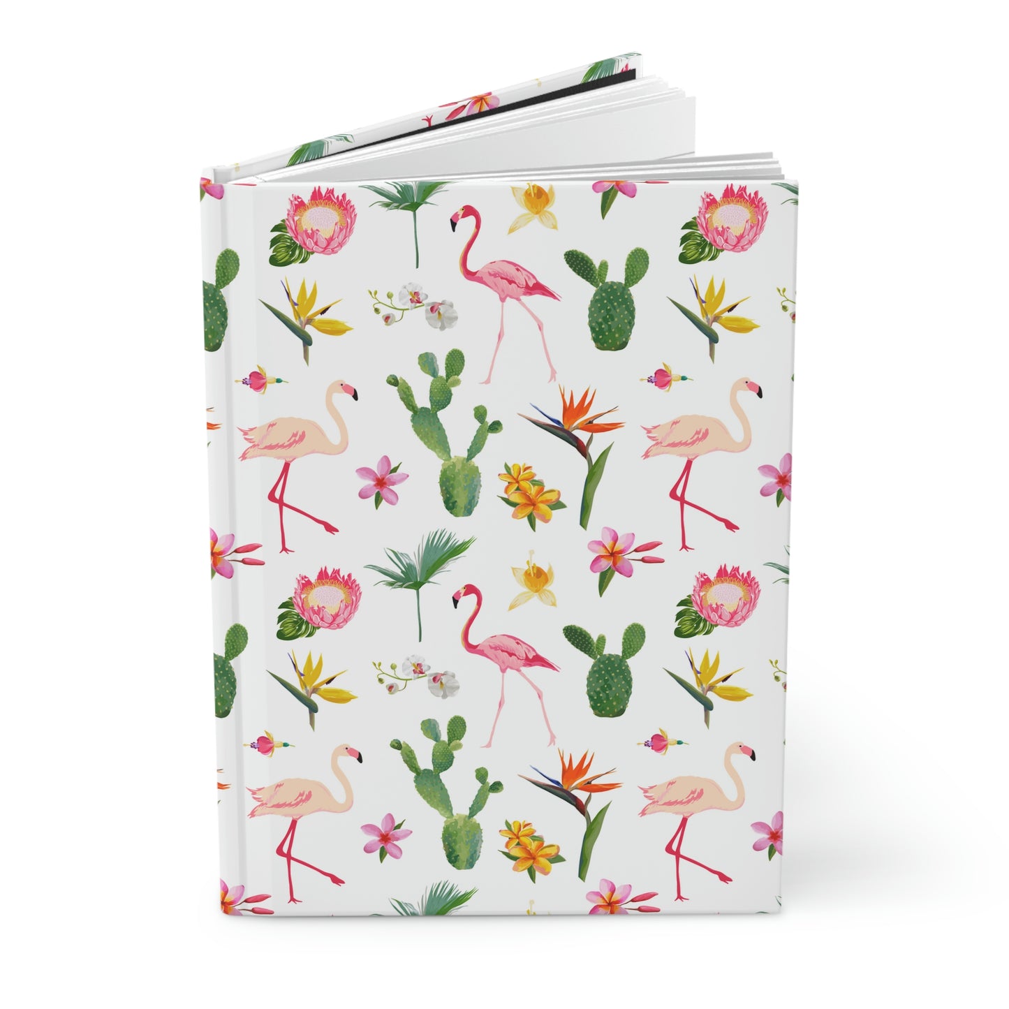 Cactus and Flamingos Hardcover Journal Matte