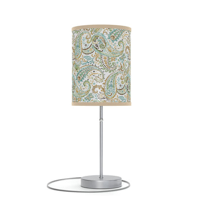 Green Paisley Lamp on a Stand, US|CA plug