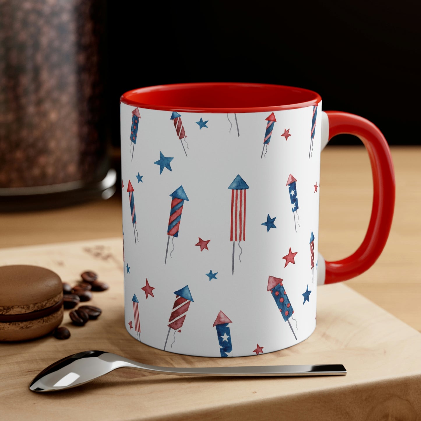 Fireworks and Stars Coffee Mug, 11oz