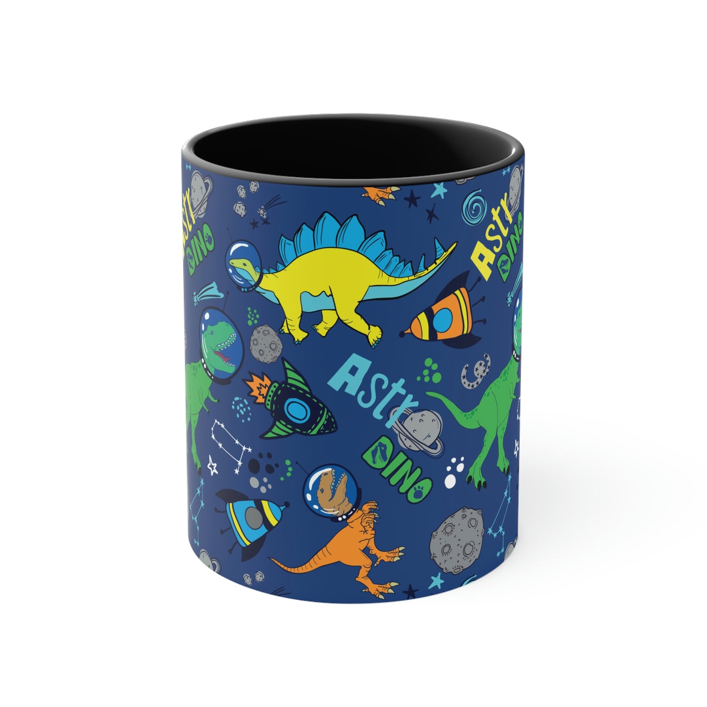 Space Dinosaurs Accent Coffee Mug, 11oz