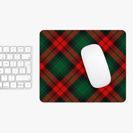 Red and Green Tartan Plaid Mouse Pad