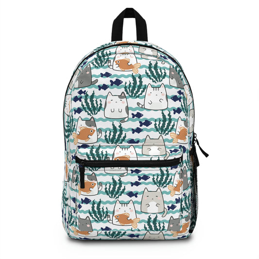 Kawaii Cats and Fishes Backpack