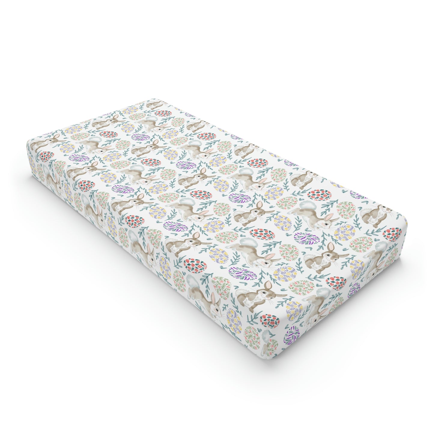 Bunnies and Easter Eggs Baby Changing Pad Cover