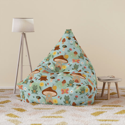 Frogs and Mushrooms Bean Bag Chair Cover