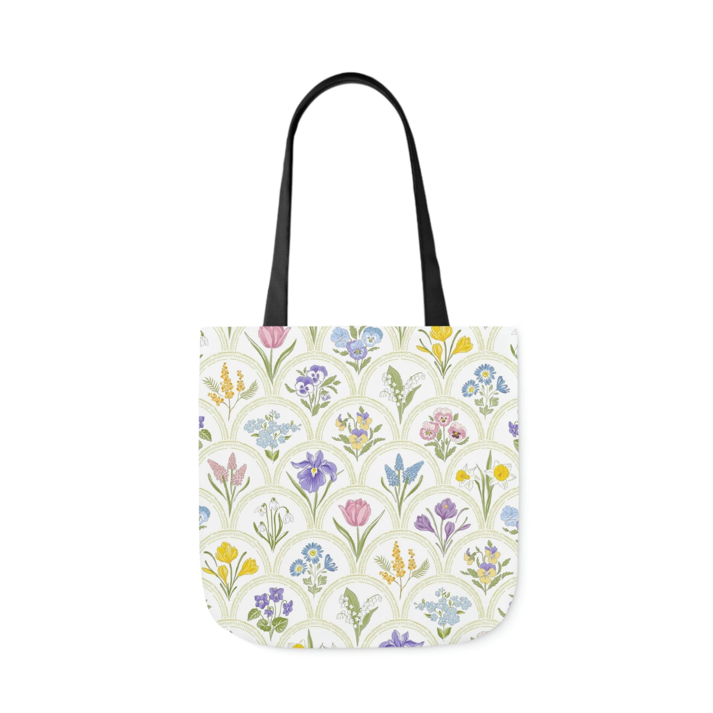 Spring Garden Polyester Canvas Tote Bag