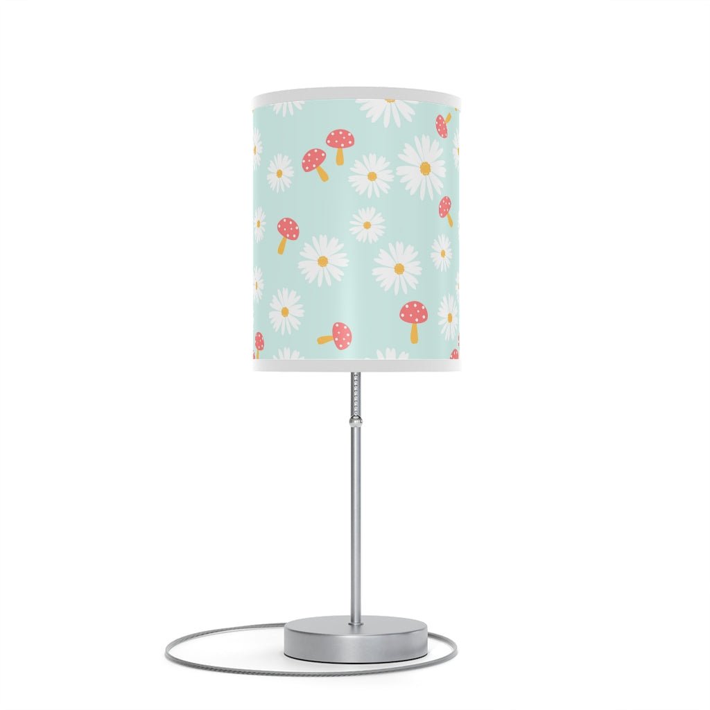Daisies and Mushrooms Table Lamp - Puffin Lime