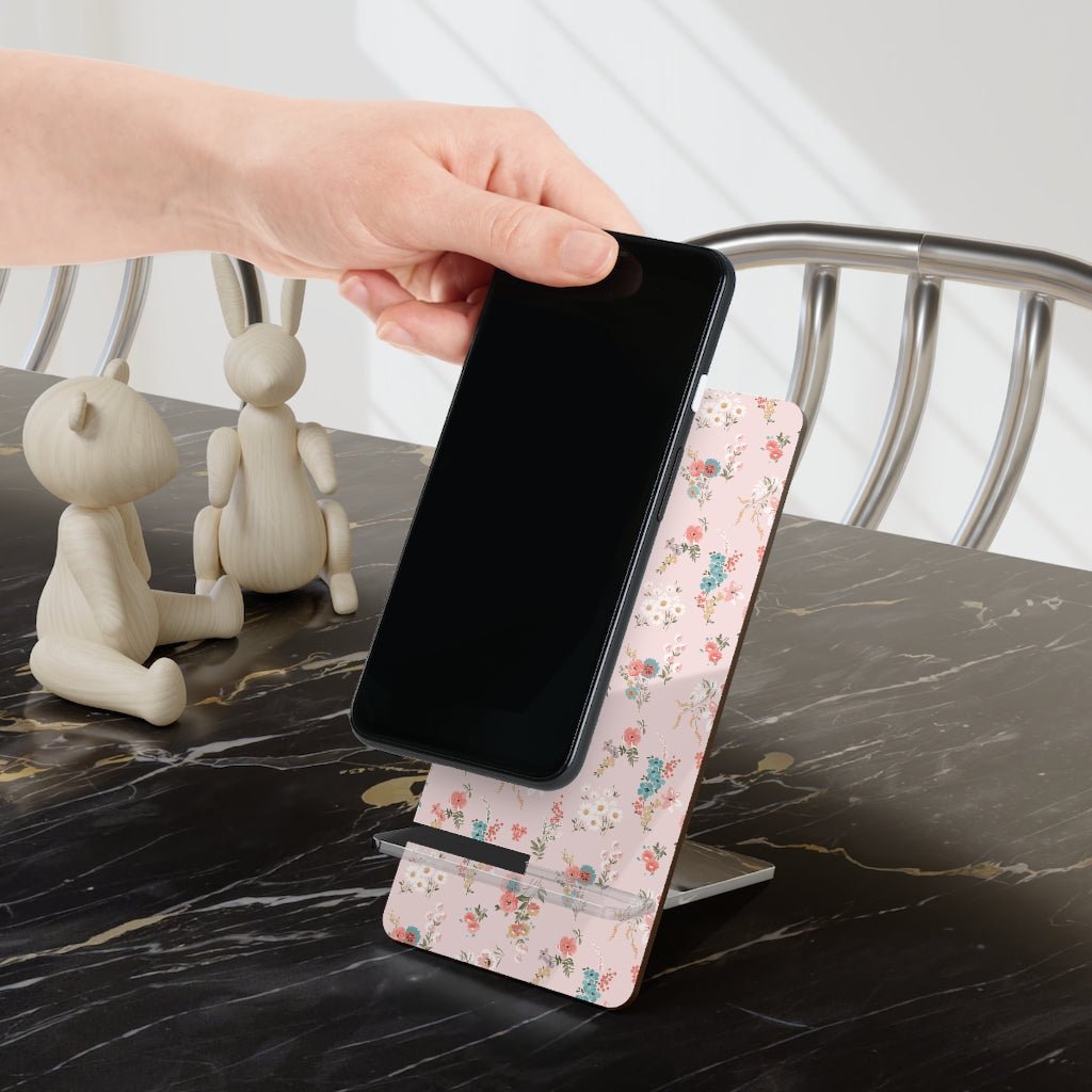 Daisies Pink Mobile Display Stand for Smartphones - Puffin Lime