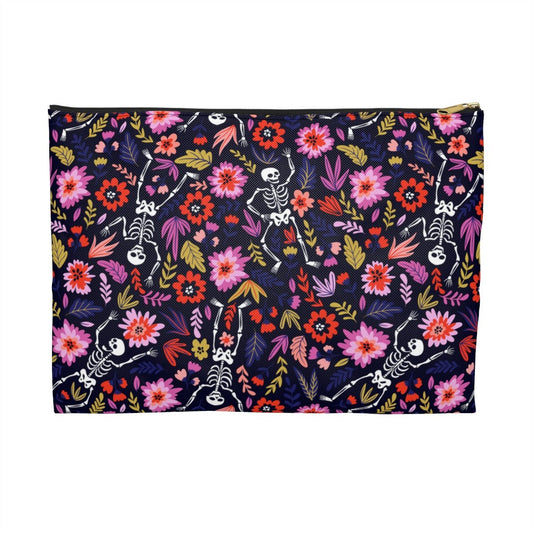 Dancing Skeletons Accessory Pouch - Puffin Lime