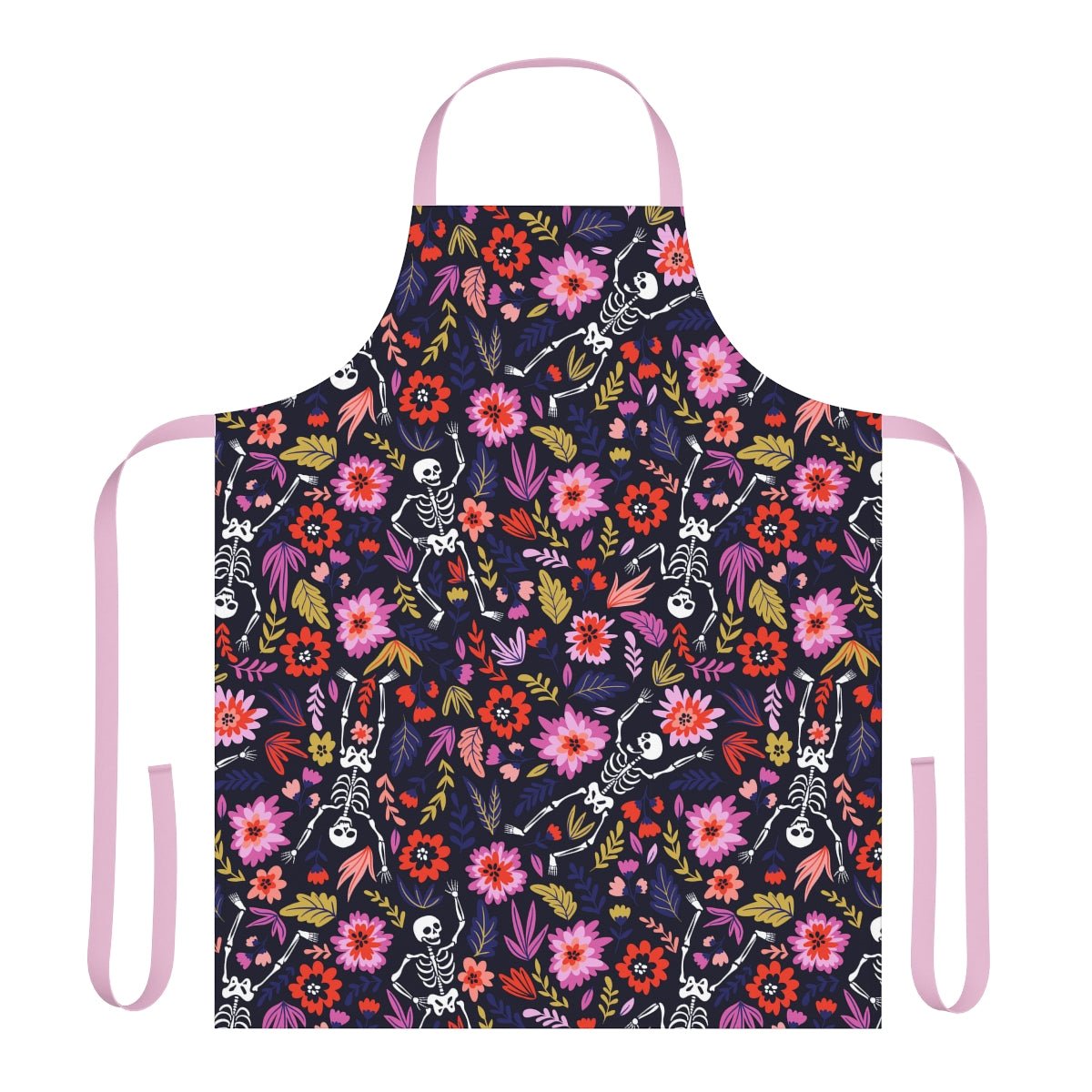 Dancing Skeletons Apron - Puffin Lime