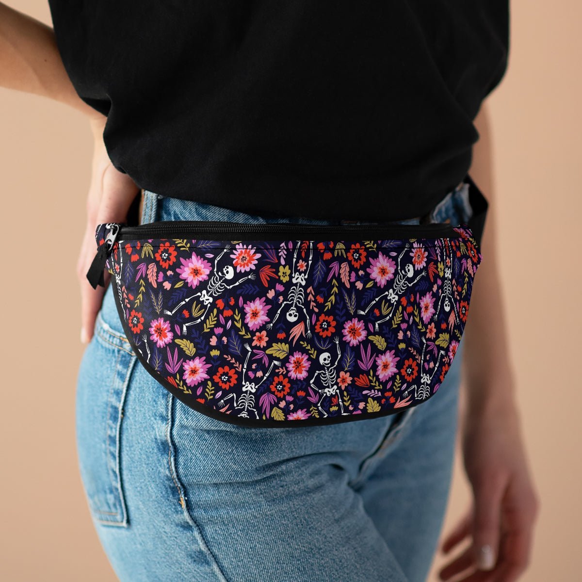 Dancing Skeletons Fanny Pack - Puffin Lime