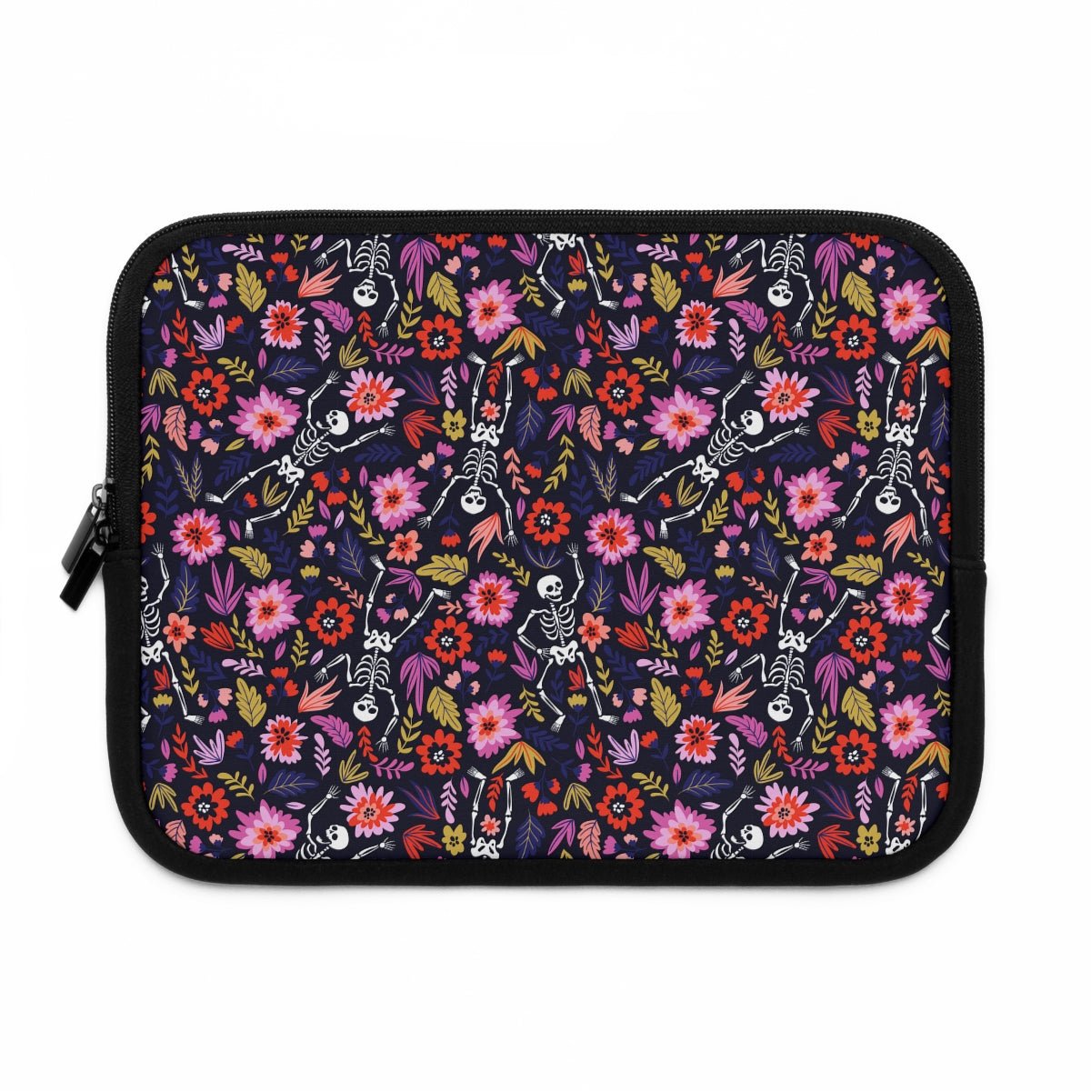 Dancing Skeletons Laptop Sleeve - Puffin Lime