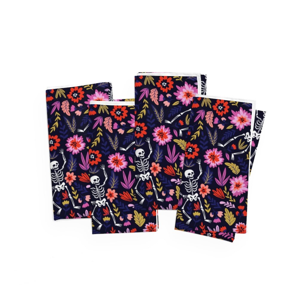 Dancing Skeletons Napkins - Puffin Lime