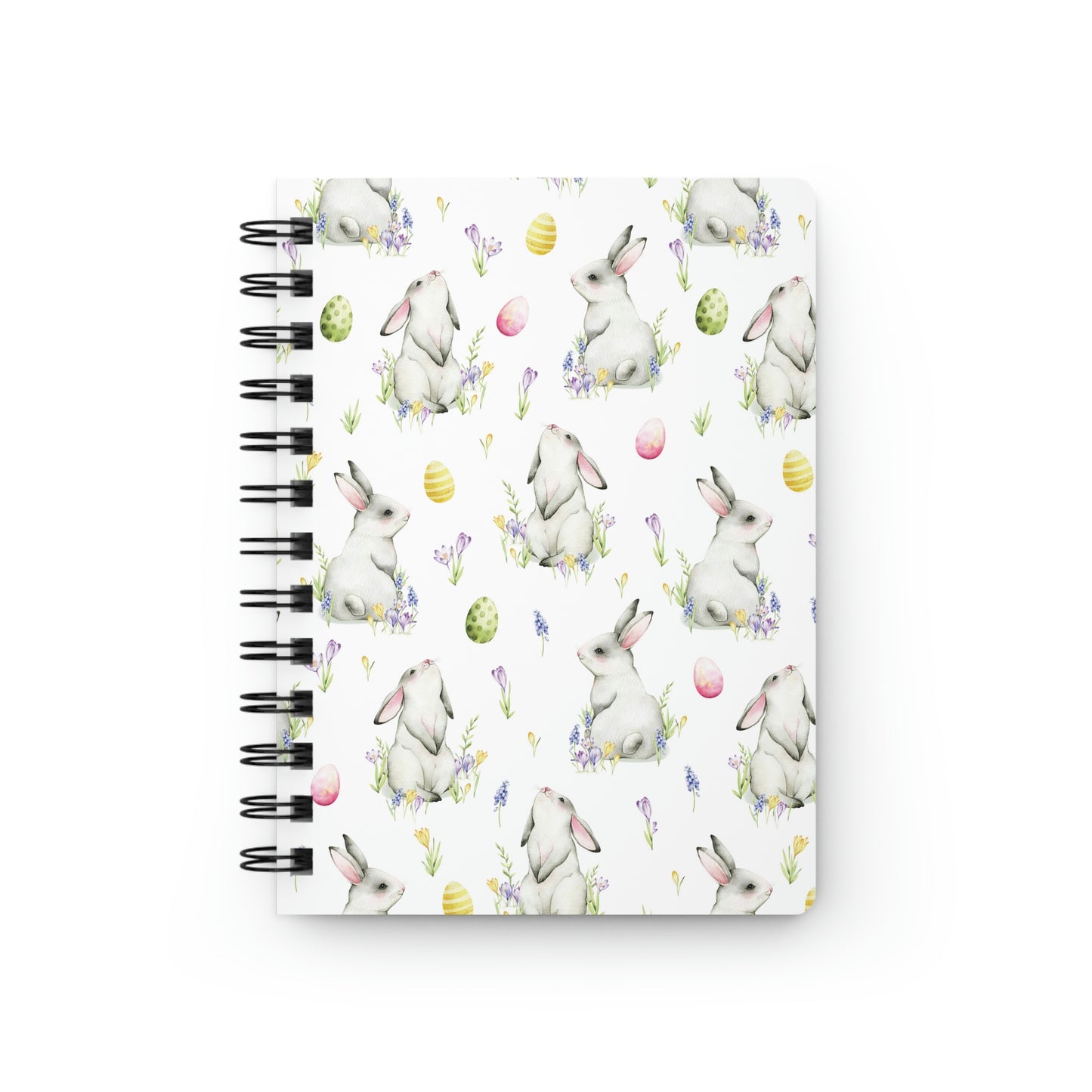 Cottontail Bunnies and Eggs Spiral Bound Journal