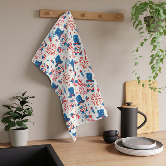 Gnomes and Flags Kitchen Towel
