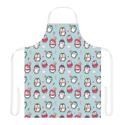 Penguins in Winter Clothes Apron