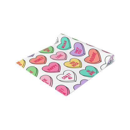 Candy Conversation Hearts Table Runner