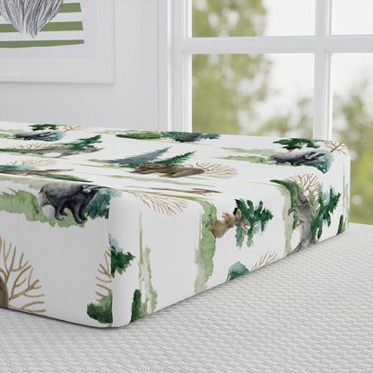 Wild Forest Animals Baby Changing Pad Cover