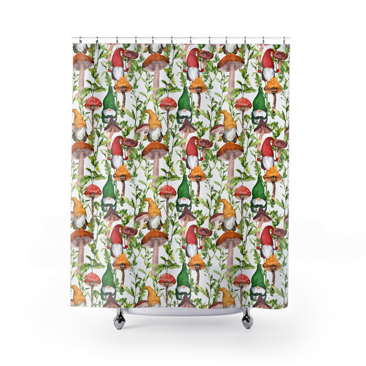 Gnomes and Mushrooms Shower Curtain