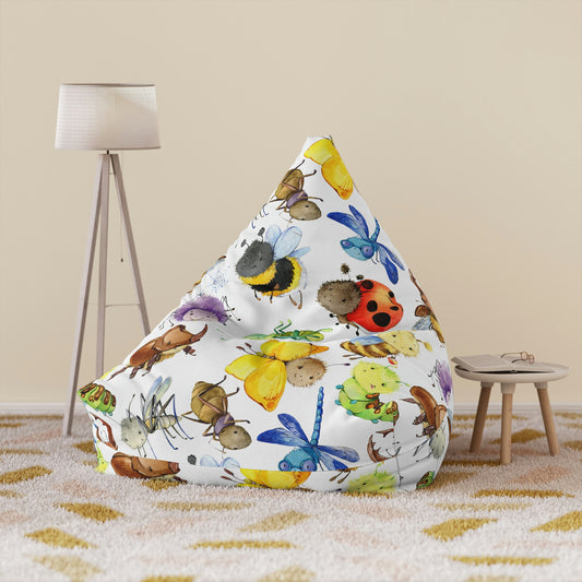 Ladybugs, Bees and Dragonflies Bean Bag Chair Cover