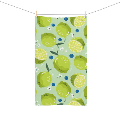 Limes and Blueberries Hand Towel
