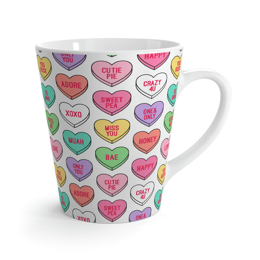 Candy Conversation Hearts Latte Mug