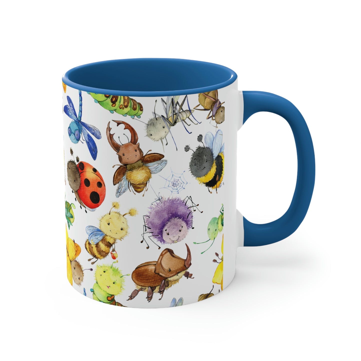 Ladybugs, Bees and Dragonflies Coffee Mug, 11oz