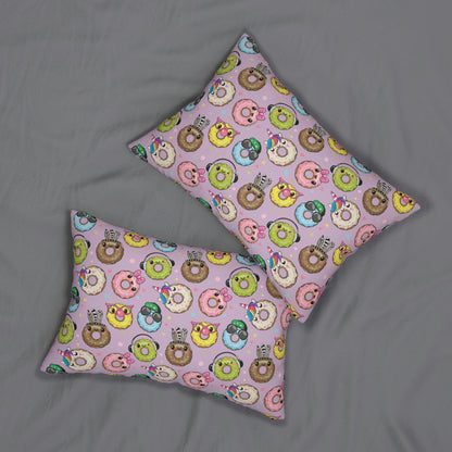 Kawaii Donuts Spun Polyester Lumbar Pillow