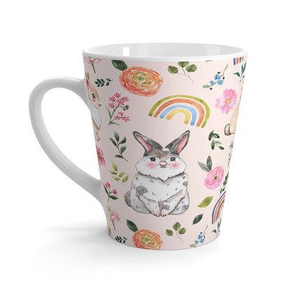 Easter Bunnies and Rainbows Latte Mug