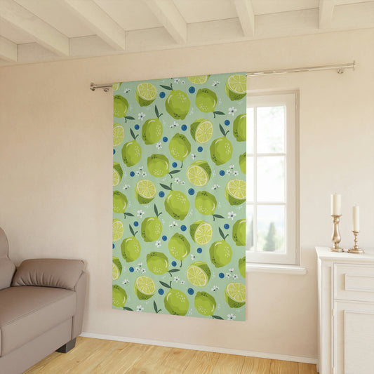 Limes and Blueberries Window Curtain Panel (1 Piece)