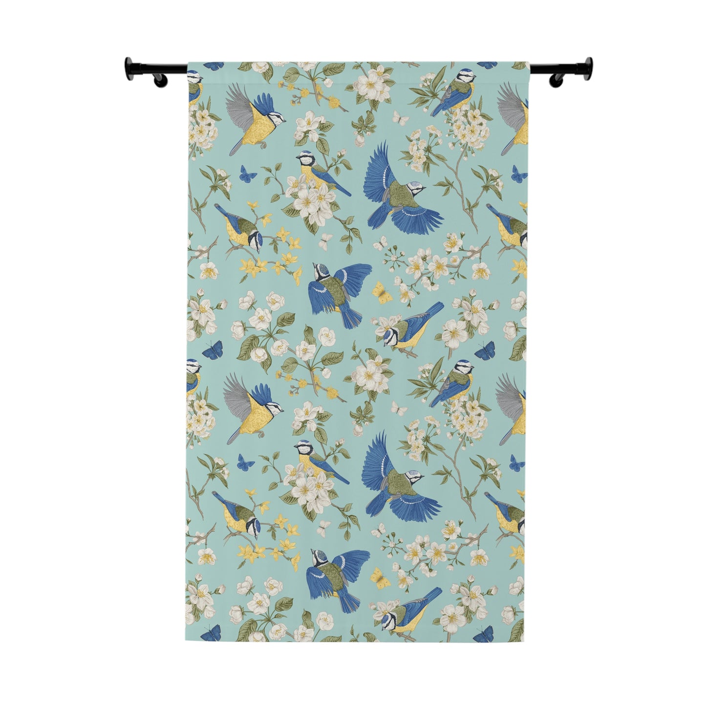 Chinoiserie Birds and Flowers Window Curtains (1 Piece)