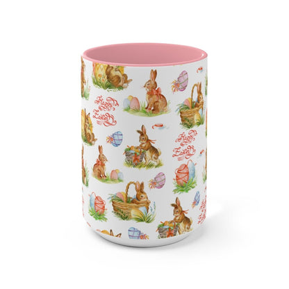 Easter Bunnies in Baskets Coffee Mug - Puffin Lime