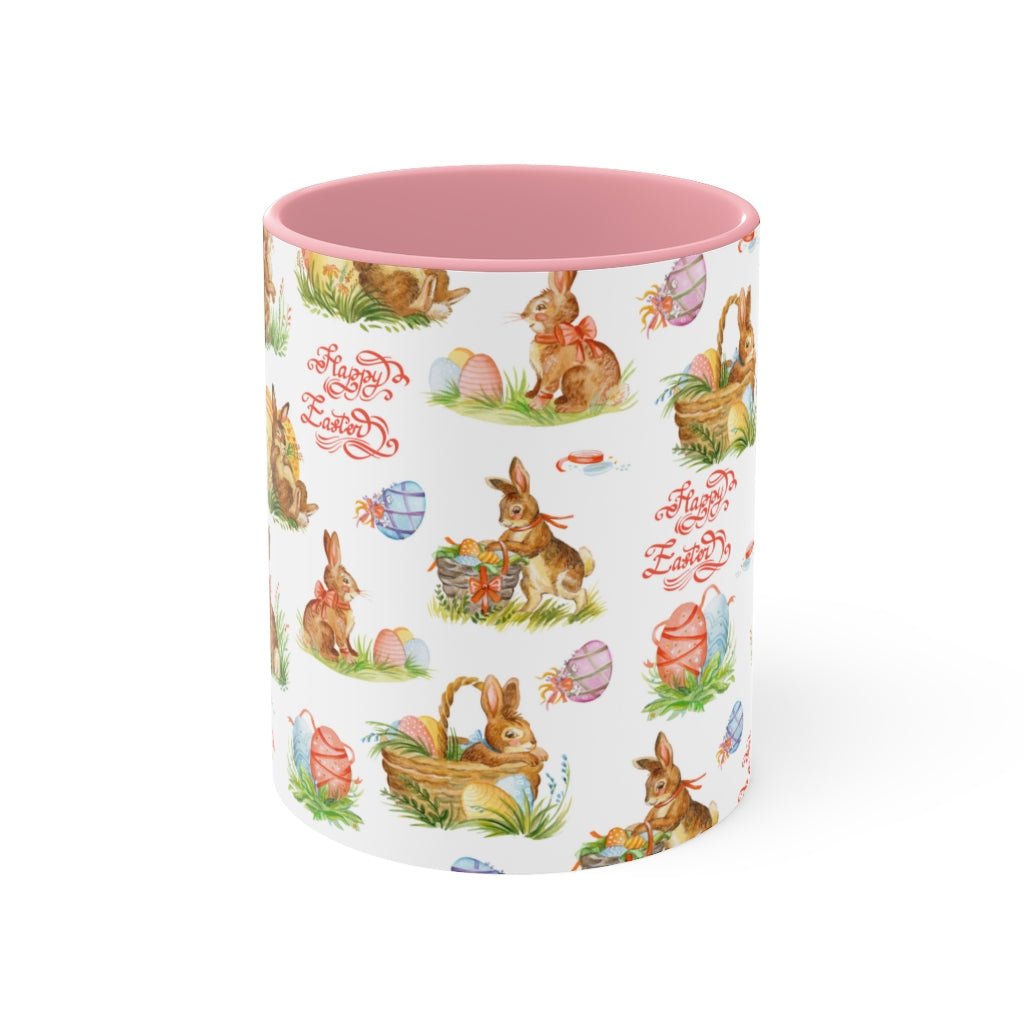 Easter Bunnies in Baskets Coffee Mug - Puffin Lime