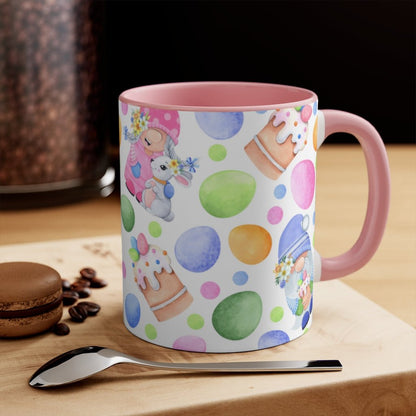 Easter Gnomes and Pastel Eggs Coffee Mug - Puffin Lime