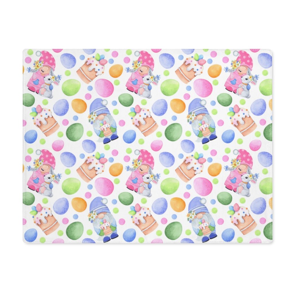 Easter Gnomes and Pastel Eggs Placemat - Puffin Lime
