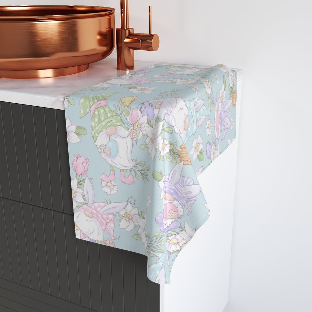 Easter Gnomes Hand Towel - Puffin Lime